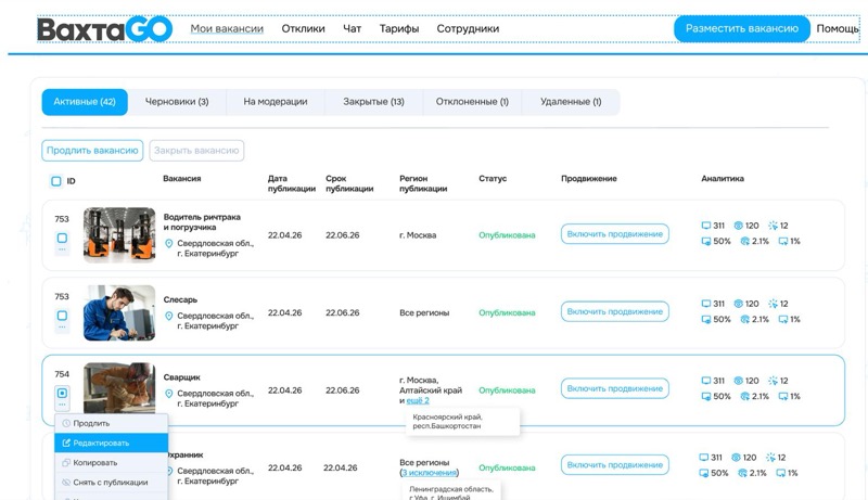 Еженедельный дайджест ВахтаGO от 07 июня 2026